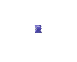 Navy Blue Enamel Chevron Bead 4x5mm