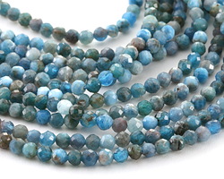 Pacific Blue Apatite Faceted Round 4mm
