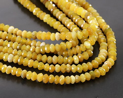 Banana Candy Jade Faceted Rondelle 2x4mm