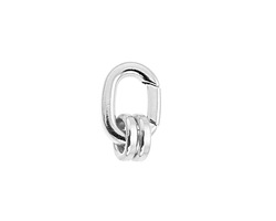Silver (plated) Hinged Oval Clasp 10x14mm, 6.7x8mm Rings (20 pieces)