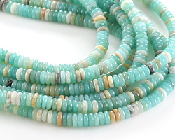 Black Gold Amazonite Spacer Rondelle 2x6mm