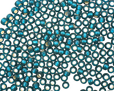 TOHO Teal (with Frosted Silver Lining) Round 8/0 Seed Bead