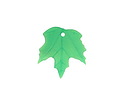 Matte Peridot Lucite Maple Leaf 18x19mm