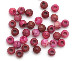 Ruby Crazy Lace Agate Round (Large Hole) 6mm