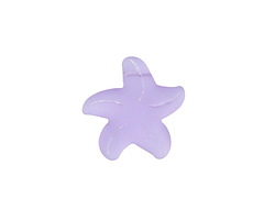 Periwinkle Beach-Style Glass Top Side Drilled Starfish 21mm