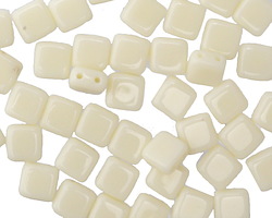 CzechMates Glass Ivory 2-Hole Tile 6mm