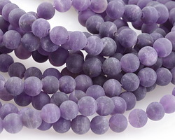 Dogtooth Amethyst (matte) Round 8mm