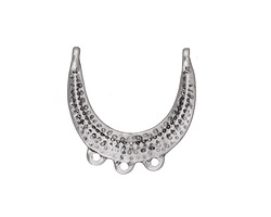 Zola Elements Antique Silver (plated) Hammered U-Shape Chandelier Focal Link 22x22mm