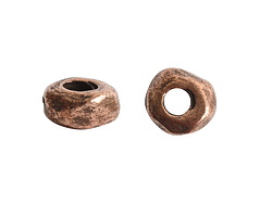 Nunn Design Antique Copper (plated) Small Organic Rondelle (large hole) 3x5mm