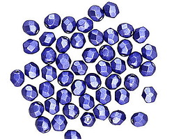 Czech Glass ColorTrends: Saturated Metallic Ultra Violet Fire Polished Round 4mm