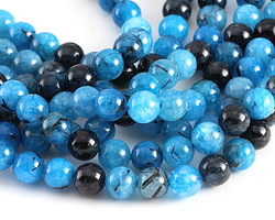 Blue Rutilated Quartz Round 8mm