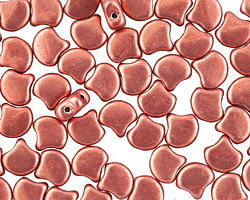 Matubo Czech Glass ColorTrends: Sueded Gold Lantana 2-Hole Ginkgo Leaf 7.5mm