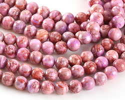 Pink Crazy Lace Calcite Round 8mm