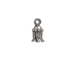 Mykonos Antique Silver (plated) Fluted Cord End 16x8mm
