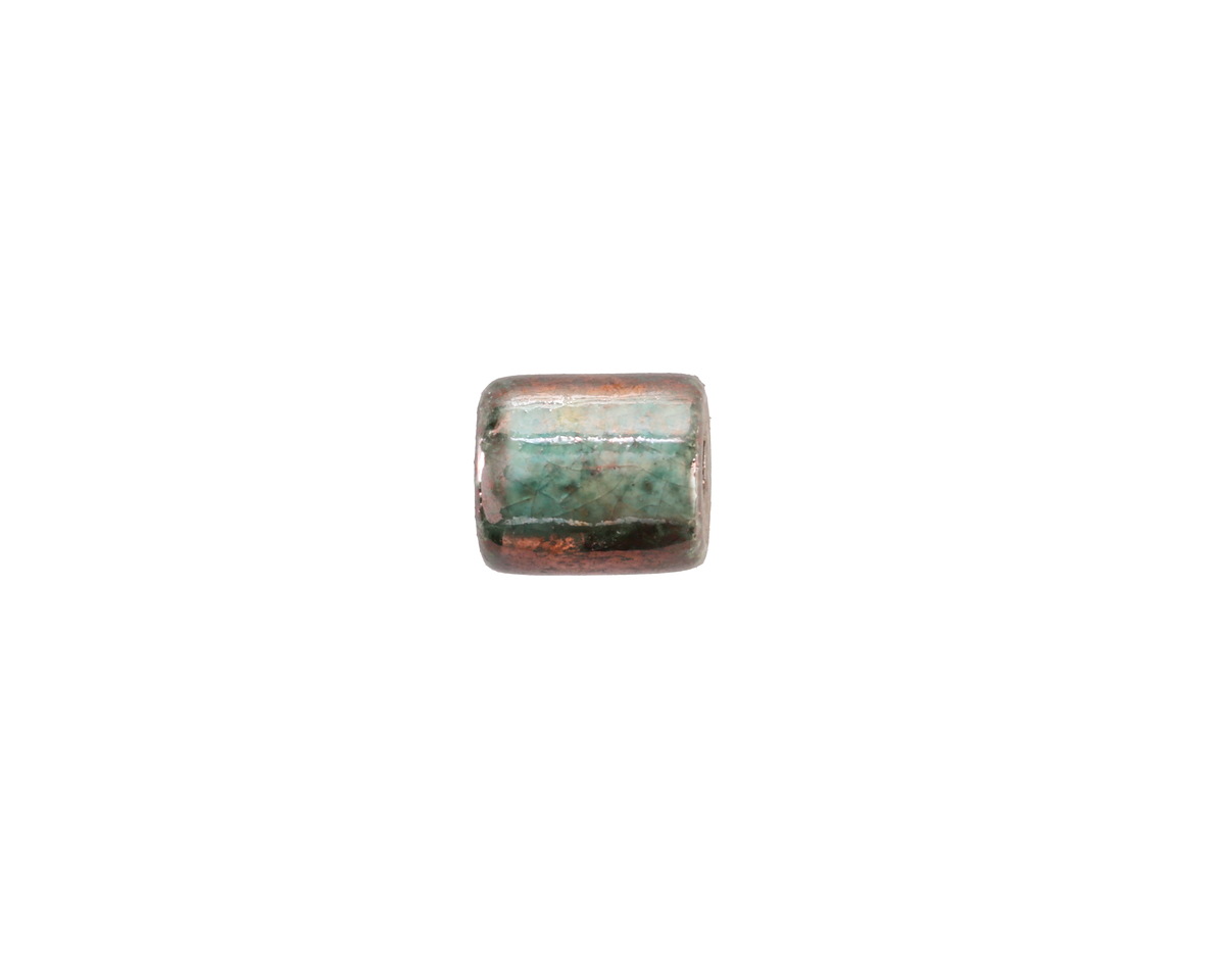 Mykonos Ceramic Iridescent Copper Tube Spacer 9-10x8mm