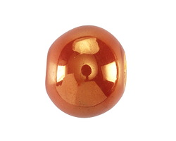 Mykonos Ceramic Iridescent Tangerine Rondelle 20x22mm