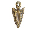Mykonos Antique Brass (plated) Narrow Arrow Head Pendant 21x47mm