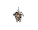 Labradorite (A) w/ Silver Finish Sea Turtle Focal 15x19mm