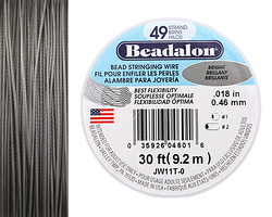 Beadalon Bright .018" 49 Strand Wire 30ft.