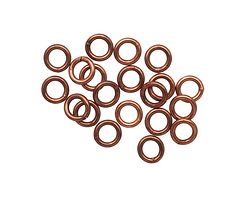 Antique Copper (plated) Soldered Jump Ring 4mm, 18 gauge