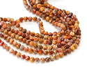 Crazy Lace Agate (red) Faceted Round 4mm