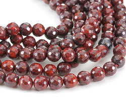 Apple Jasper Faceted Round 8mm