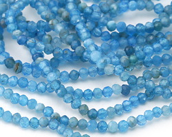 Pacific Blue Apatite Faceted Round 2mm