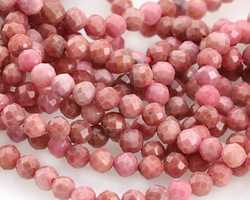 Rhodonite Faceted Round 3.5-4mm