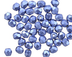 Czech Glass ColorTrends: Sueded Gold Provence Fire Polished Round 4mm