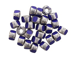 Czech Glass Matubo Cobalt w/ Silver Tri-cut 2/0 Seed Bead