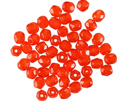 Czech Glass Campfire Fire Polished Round 4mm