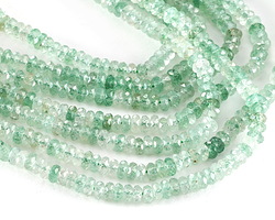 Green Strawberry Quartz (A) Microfaceted Rondelle 2x4mm