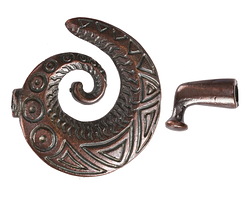 Mykonos Antique Copper (plated) Large Detailed Spiral Clasp 40mm
