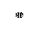 Mykonos Antique Silver (plated) Ornate Drum Barrel 10x8mm
