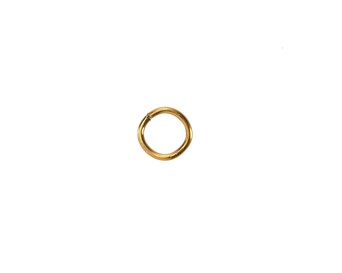Waterproof 18K Gold PVD Plated Stainless Steel Jump Ring 8mm, 18 gauge