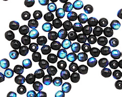 Czech Glass Jet AB Round 4mm