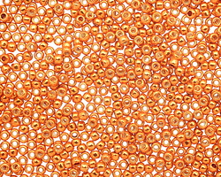 TOHO PermaFinish Galvanized Saffron Round 11/0 Seed Bead