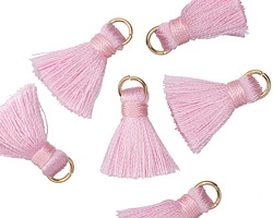 Dusty Pink w/ Jump Ring Thread Tassel 20mm