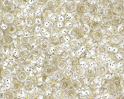 TOHO PermaFinish Galvanized Crystal (with Silver Lining) Demi Round 11/0 Seed Bead