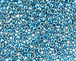 TOHO PermaFinish Galvanized Aqua Sky Round 8/0 Seed Bead