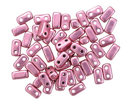 CzechMates Glass ColorTrends: Sueded Gold Orchid 2-Hole Brick 3x6mm