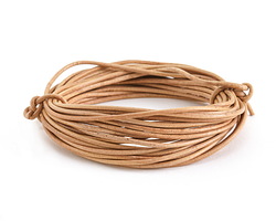 Natural Round Leather Cord 1.5mm, 32 feet