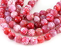 Fuchsia Fire Agate Faceted Round 10mm