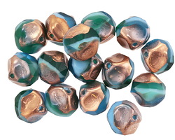 Czech Glass Bronzed Aquamarine Waters Chandelier Cut 8mm