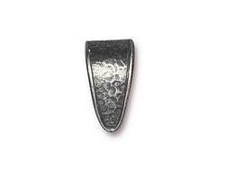 TierraCast Antique Pewter (plated) Hammertone Pinch Bail 13x15mm