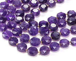 Amethyst (A) Faceted Star Coin 10mm