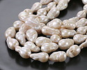 Pearly White Baroque Pearl (AAAA) 22-24x14-16mm