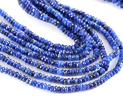 Kyanite Microfaceted Rondelle 2x4mm
