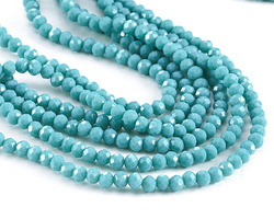 Peacock Crystal Faceted Rondelle 4mm