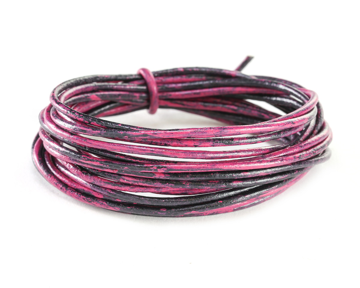 Black Orchid Round Leather Cord 1.5mm
